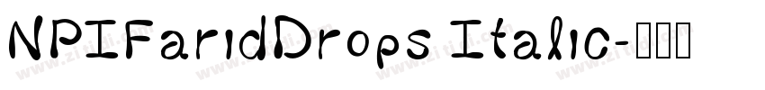 NPIFaridDrops Italic字体转换